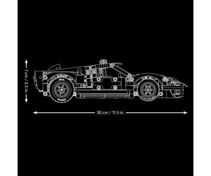 Klocki LEGO® LEGO TECHNIC 42223 Samochód wyścigowy 1966 Ford GT40 MKII